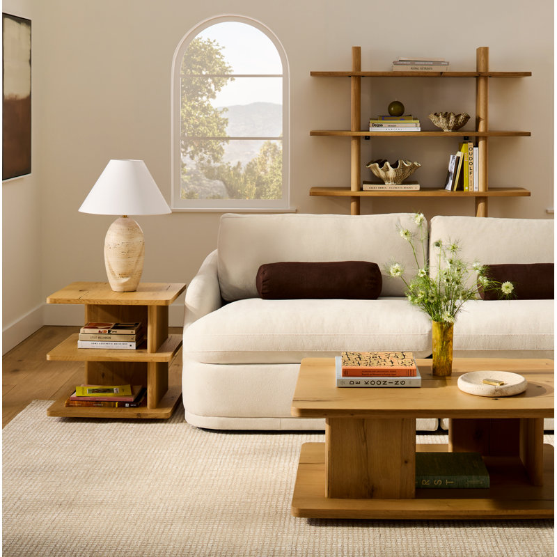 Joss & Main Kountz Travertine Table Lamp | Joss & Main